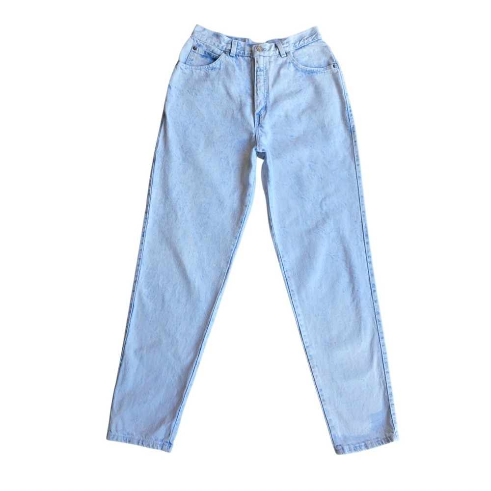 Levis 900 Series Jeans Sz 14 Acid Wash USA 80s High-Waisted Tapered Red Batwing
